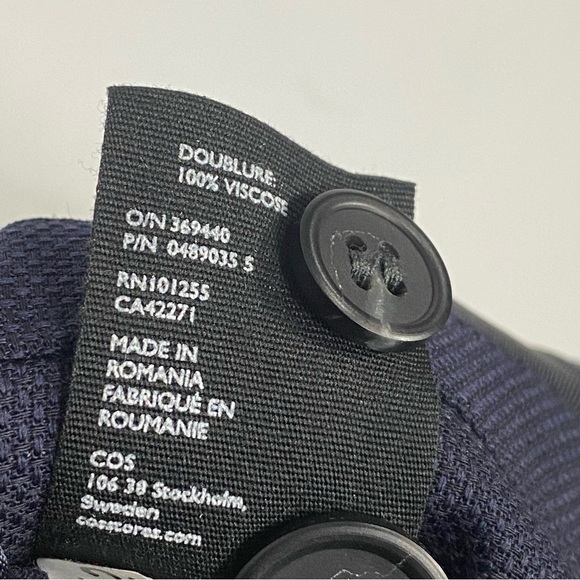 COS Navy Slim Fit Blazer - Picture 10 of 12